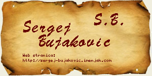 Sergej Bujaković vizit kartica